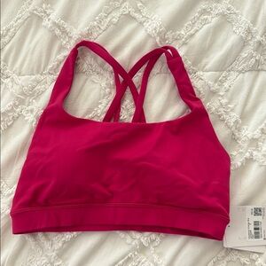 Lululemon Pink Sports Bra with Crisscross Straps